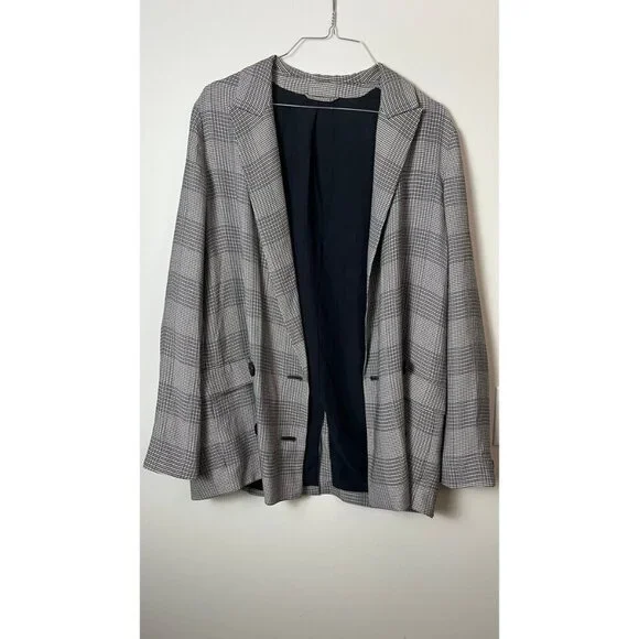 ALL SAINTS DOUBLE BREASTED OVERSIZED FIT BLAZER JACKET 4 - Picture 6 of 14